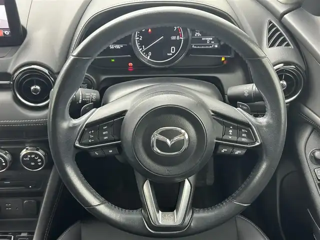 マツダ ＣＸ－３ 20S プロアクティブ 熊本県 2019(平31)年 5.7万km セラミックM ワンオーナー/純正メモリーナビ/　(AM/FM/CD/DVD/Bluetooth/iPod/フルセグTV)/フロント・バック・サイドカメラ/360度ビューモニター/i-アクティブセンス/・プリクラッシュセーフティ/・スマートシティブレーキサポート(前進/後退)/・マツダレーダークルーズコントロール/・ドライバーアテンションアラート/・車線逸脱警報/・交通標識認識/・車間認知支援/・アクティブドライビングディスプレイ/横滑り防止/パーキングセンサー/オートライト/アイドリングストップ/純正18インチアルミホイール/電格ウィンカーミラー/ドアバイザー/黒色ハーフレザーシート/パドルシフト/ステアリングスイッチ/ブレーキホールド/前方ドライブレコーダー/ビルトインETC/純正フロアマット/盗難防止装置/スペアキー×1/保証書/取扱説明書/ナビ取扱説明書