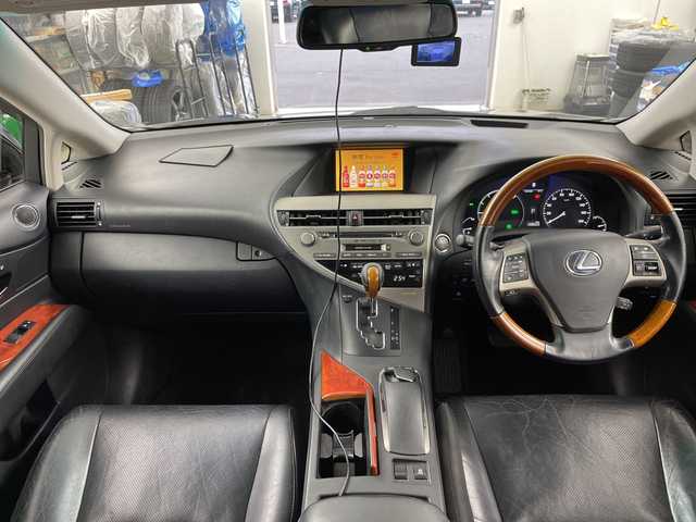 レクサス ＲＸ 450h バージョンL 道央・札幌 2009(平21)年 13.9万km ブラック ・４WD/ハイブリッド/・純正メーカーHDDナビ/・DVD.CD.HDD.フルセグ/・バックカメラ/・パワーバックドア /・レザーシート/D.N席パワーシート/・運転席/助手席シートヒーター/エアーシート/・クルーズコントロール/・HIDライト/オートライト/・社外ドライブレコーダー/・ヘッドアップディスプレイ/・ビルトインETC/・スマートキー