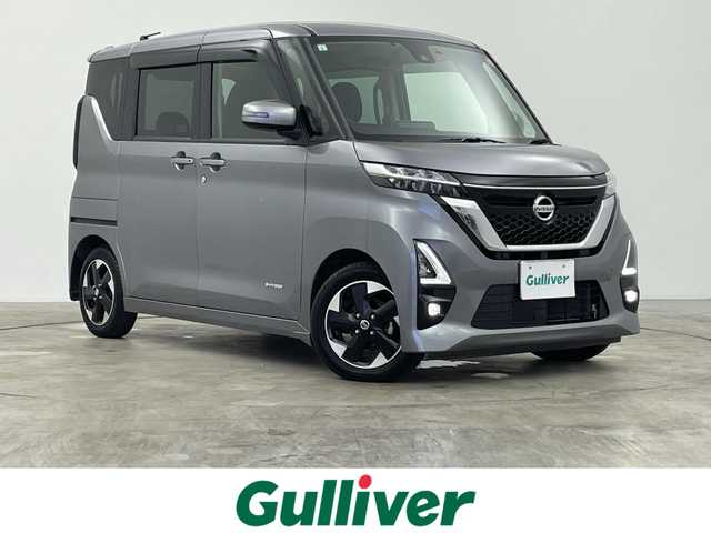 日産 ルークス ハイウェイスター X 群馬県 2021(令3)年 6.6万km チタニウムグレーメタリック 禁煙車　純正ナビ　全方位カメラ　フルセグ　両側パワースライドドア　車線逸脱警報　オートマチックハイビーム　アイドリングストップ　コーナーセンサー　ＬＥＤヘッドライト　ビルトインＥＴＣ　プッシュスタート