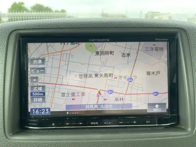 スズキ スペーシア X 群馬県 2014(平26)年 5.4万km キャンドルオレンジメタリック/ホワイト ワンオーナー/レーダーブレーキサポート装着車/社外メモリナビ　AVIC-MRZ02/(　CD ワンセグTV SD AM FM)/片側パワースライドドア/HIDヘッドライト/アイドリングストップ/横滑り防止/ライトレベライザー/電動格納ミラー/プッシュスタート/純正フロアマット/ドアバイザー/取扱説明書/保証書/スペアキー