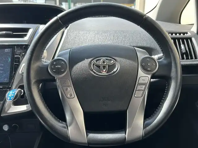 トヨタ プリウス α S ツーリングセレクション 兵庫県 2015(平27)年 10.1万km ホワイトパールクリスタルシャイン アルパイン9インチメモリーナビ/（CD/DVD/BT/フルセグTV）/バックカメラ/LEDヘッドライト/AUTOライト/フロントドライブレコーダー/ビルトインETC/フロアマット/ドアバイザー/保証書