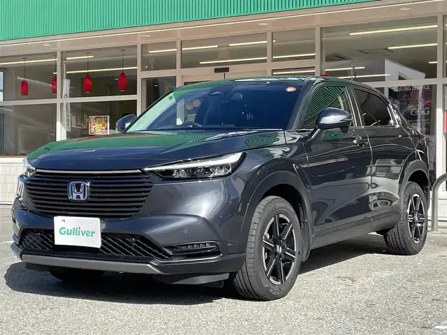 ホンダ ヴェゼル ハイブリッド e:HEV X 岐阜県 2022(令4)年 4.1万km メテオロイドグレーメタリック ワンオーナー/4WD/純正ディスプレイオーディオ/【CD.AM/FMラジオ．ワンセグテレビ】/ホンダセンシング/コーナーセンサー/クルーズコントロール追従走行有/パドルシフト/スマートキー/ETC/バックカメラ/ダウンヒルアシストコントロール/純正アルミホイール/LEDヘッドライト/横滑り防止装置/ウィンカーミラー/保証書/取扱説明書/スペアキー
