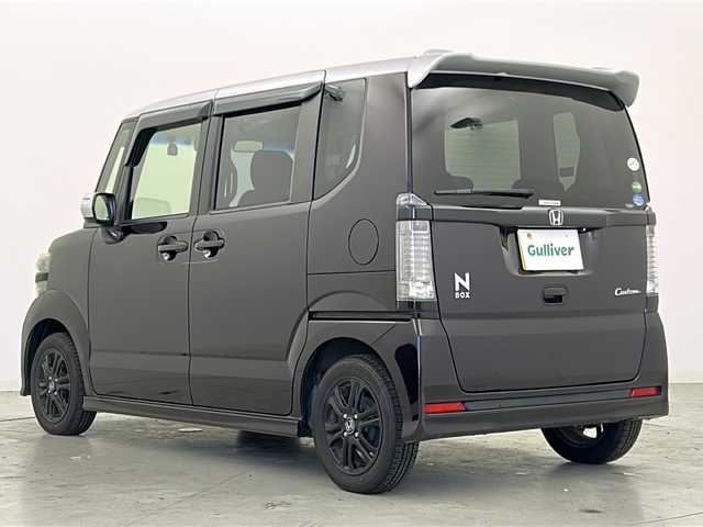 ホンダ Ｎ ＢＯＸ 2トーン カスタム G Lパッケージ 宮城県 2015(平27)年 8.4万km プレミアムベルベットパープル・パール 禁煙車/あんしんパッケージ/・シティブレーキアクティブシステム/・サイドエアバック/両側パワースライドドア/純正SDナビ/・CD.DVD.SD.BT/フルセグTV/バックモニター/オートライト/ETC/社外ドライブレコーダー（FR）/HIDヘッドライト/フォグランプ/プッシュスタート/スマートキー2個/後席ロールサンシェード/純正15インチアルミホイール/純正フロアマット
