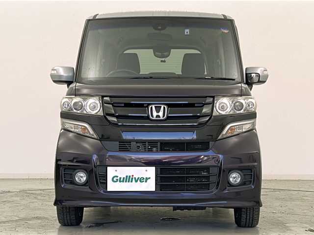 ホンダ Ｎ ＢＯＸ 2トーン カスタム G Lパッケージ 宮城県 2015(平27)年 8.4万km プレミアムベルベットパープル・パール 禁煙車/あんしんパッケージ/・シティブレーキアクティブシステム/・サイドエアバック/両側パワースライドドア/純正SDナビ/・CD.DVD.SD.BT/フルセグTV/バックモニター/オートライト/ETC/社外ドライブレコーダー（FR）/HIDヘッドライト/フォグランプ/プッシュスタート/スマートキー2個/後席ロールサンシェード/純正15インチアルミホイール/純正フロアマット