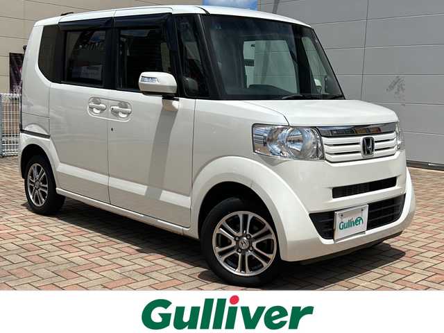 ホンダ Ｎ ＢＯＸ G Lパッケージ 鳥取県 2014(平26)年 17.4万km プレミアムホワイトパール フルタイム4WD/スマートキー/左側パワースライド/純正メモリナビ/バックカメラ/イオンエアコン/保証書・取説