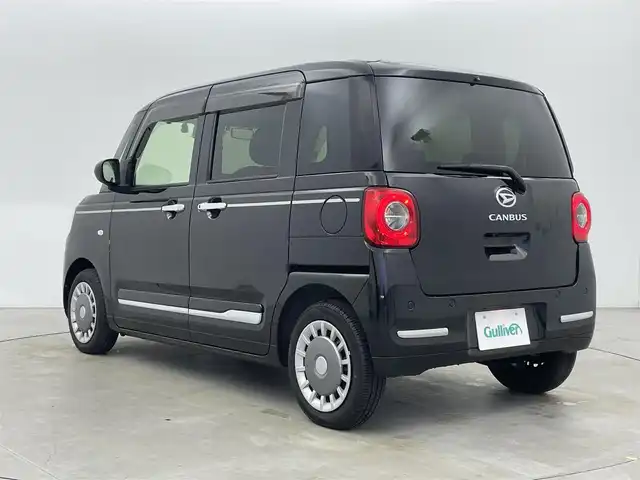 ダイハツ ムーヴ キャンバス セオリー G ターボ 富山県 2023(令5)年 0.9万km ブラックマイカメタリック 純正ナビ（ＣＤ　ＤＶＤ　ｂｌｕｅｔｏｏｔｈ）　/フルセグTV/バックカメラ　/前後コーナーセンサー　/ＥＴＣ　/前席シートヒーター　/前ドラレコ　/両側パワースライドドア　/オートライト/ＬＥＤヘッドライト　/フォグ　/スマートキー/プッシュスタート/衝突軽減ブレーキ　/車線逸脱抑制/先行車発進お知らせ/オートホールド/横滑防止装置