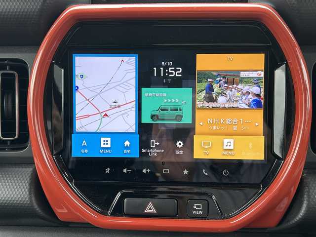 スズキ ハスラー HYBRID X ターボ 佐賀県 2020(令2)年 4.1万km バーミリオンオレンジ/ガンメタリック2トーン デュアルカメラブレーキサポート/コーナーセンサー/レーダークルーズコントロール/レーンアシスト/純正メモリナビ/・全方位カメラ/・フルセグTV/BT/DVD/前席シートヒーター/純正15インチAW/LEDヘッドライト/オートライト/フォグランプ/パドルシフト/ドアバイザー/フロアマット/電動格納ミラー/スペアキー×１