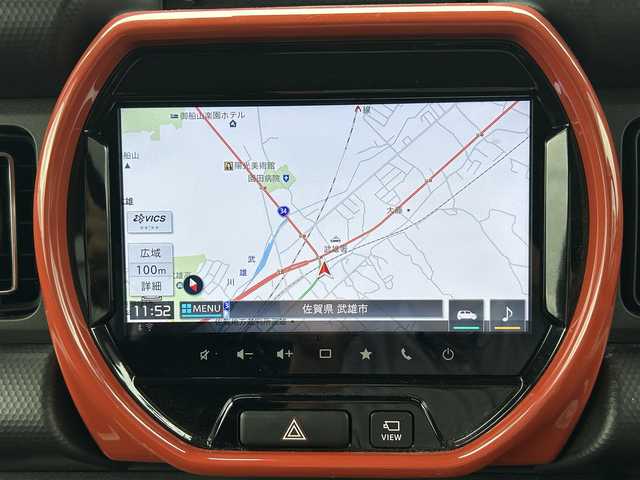 スズキ ハスラー HYBRID X ターボ 佐賀県 2020(令2)年 4.1万km バーミリオンオレンジ/ガンメタリック2トーン デュアルカメラブレーキサポート/コーナーセンサー/レーダークルーズコントロール/レーンアシスト/純正メモリナビ/・全方位カメラ/・フルセグTV/BT/DVD/前席シートヒーター/純正15インチAW/LEDヘッドライト/オートライト/フォグランプ/パドルシフト/ドアバイザー/フロアマット/電動格納ミラー/スペアキー×１