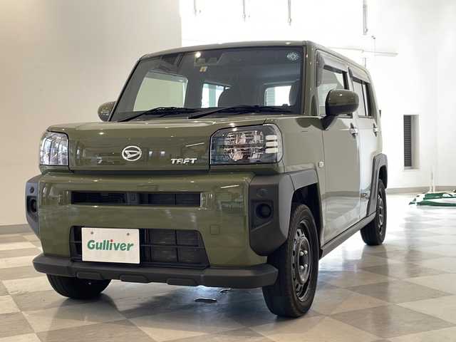 ダイハツ タフト X 福井県 2022(令4)年 3万km フォレストカーキメタリック ガラスルーフ/社外ナビ/ワンセグTV/バックカメラ/コーナーセンサー/レーンキープアシスト/衝突軽減システム/オートライト/オートハイビーム/LEDヘッドライト/プッシュスタート/スマートキー/ステアリングスイッチ/純正フロアマット/スペアキー