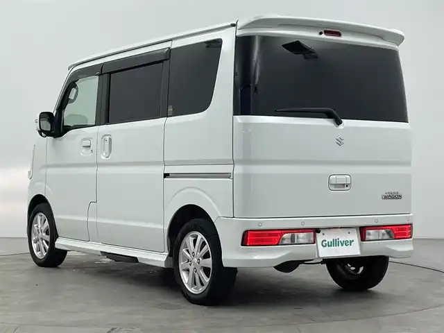 スズキ エブリィ ワゴン PZターボ スペシャル 大分県 2020(令2)年 6.5万km パールホワイト 衝突軽減ブレーキ/車線逸脱警報機能/誤発進抑制機能/社外ディスプレイオーディオ　/（CD/DVD/AM/FM/Bluetooth)/バックカメラ/両側パワースライドドア/オートステップ(左後席のみ)/オートライト/フォグランプ/ステアリングスイッチ/電動格納ミラー/ウィンカーミラー/スマートキー・プッシュスタート/茶革調シートカバー/純正AW/保証書/取扱説明書