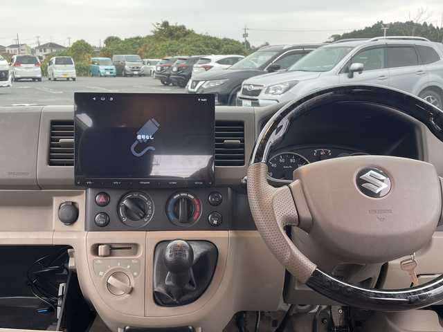 スズキ エブリイ ジョイン ターボ 千葉県 2011(平23)年 11万km シルキーシルバーメタリック ディスプレイオーディオ　前後ミラードラレコ　ＥＴＣ　ＵＳＢ　外コンビハンドル　エブリィワゴン用バンパー　外サス　外ＨＩＤ　５ＭＴ　ターボ　ハイルーフ　キーレス　電動格納ミラー　最大積載量３５０ｋｇ