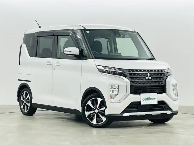 三菱 ｅＫクロススペース G プラスエディション 福島県 2021(令3)年 6.1万km シルキーホワイト e-Assist/・衝突被害軽減ブレーキシステム/・踏み間違い衝突防止アシスト/・車線逸脱警報システム/・オートマチックハイビーム/・先行車発進通知/・標識検知機能/・エマージェンシーストップ/・シグナルシステム/・オートライトコント/・ロールマルチアラウンドモニター/純正ナビゲーション/・型式：MM320D-LM/・Bluetooth/TV/CD/DVD/SD/USB/AUX/AM・FM/・バックカメラ/360°カメラ/・ETC/両側パワースライドドア/純正フロアマット/ドアバイザー/電動格納ウィンカーミラー/プッシュスタート/・スマートキー/革巻きステアリング/・ステアリングスイッチ
