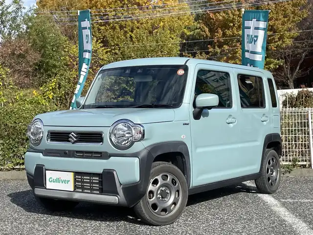 スズキ ハスラー HYBRID G 埼玉県 2020(令2)年 1.8万km オフブルーM メーカーＯＰ純正9型ナビＴＶ/全方位カメラ/前席シートヒーター/Ｆドラレコ/Ｒクリアランスソナー/プッシュスタート/スマートキー/衝突軽減ブレーキ/走行１７６５６キロ/保証書付整備手帳/取扱説明書