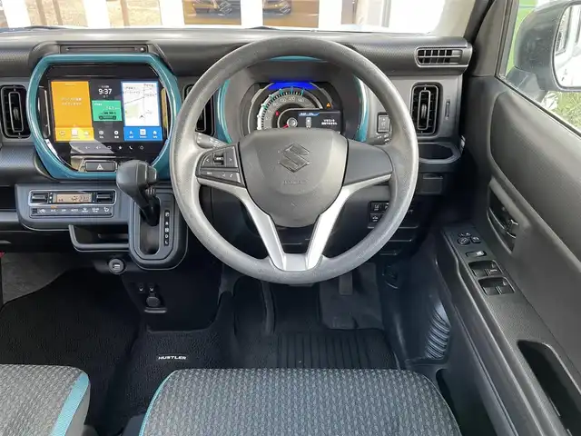 スズキ ハスラー HYBRID G 埼玉県 2020(令2)年 1.8万km オフブルーM メーカーＯＰ純正9型ナビＴＶ/全方位カメラ/前席シートヒーター/Ｆドラレコ/Ｒクリアランスソナー/プッシュスタート/スマートキー/衝突軽減ブレーキ/走行１７６５６キロ/保証書付整備手帳/取扱説明書