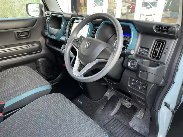 スズキ ハスラー HYBRID G 埼玉県 2020(令2)年 1.8万km オフブルーM メーカーＯＰ純正9型ナビＴＶ/全方位カメラ/前席シートヒーター/Ｆドラレコ/Ｒクリアランスソナー/プッシュスタート/スマートキー/衝突軽減ブレーキ/走行１７６５６キロ/保証書付整備手帳/取扱説明書