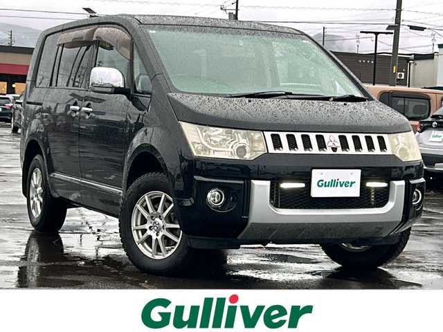 三菱 デリカＤ：５ シャモニー 道南・函館 2009(平21)年 13.4万km ディープブラックマイカ /純正ナビ//フルセグTV//CD・DVD・HDD//夏冬タイヤ//純正エンジンスターター//バックカメラ//サイドカメラ//純正フリップダウンモニター//両側パワースライドドア//前席シートヒーター//スマートキー