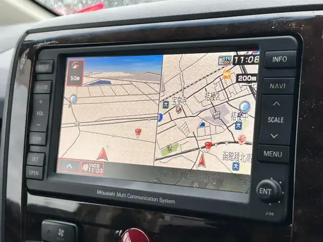 三菱 デリカＤ：５ シャモニー 道南・函館 2009(平21)年 13.4万km ディープブラックマイカ /純正ナビ//フルセグTV//CD・DVD・HDD//夏冬タイヤ//純正エンジンスターター//バックカメラ//サイドカメラ//純正フリップダウンモニター//両側パワースライドドア//前席シートヒーター//スマートキー
