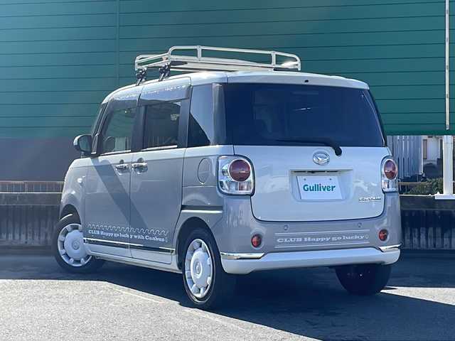 ダイハツ ムーヴ キャンバス G メイクアップ VS SAⅢ 茨城県 2022(令4)年 1.2万km パールホワイトⅢ/スムースグレーマイカメタリック 2トーン ストラーダナビ/Bluetooth/フルセグTV/両側パワースライドドア/シートヒーター/ドライブレコーダー/ビルトインETC/パノラマモニター/アイドリングストップ/横滑り防止装置/衝突軽減システム/オートライト/オートマチックハイビーム/LEDヘッドライト/コーナーセンサー/純正フロアマット/スマートキー