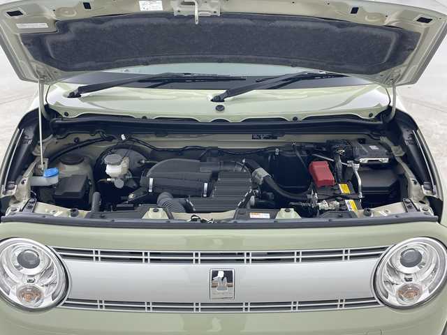 スズキ ラパン L 愛知県 2024(令6)年 0.3万km トラッドカーキメタリック 禁煙車/純正7インチナビ/(フルセグTV/CD/DVD/USB/Bluetooth)/バックカメラ/スズキセーフティシステム/・衝突軽減ブレーキ/・車線逸脱警報/・アイドリングストップ/後部コーナーセンサー/シートヒーター/ステアリングリモコン/電動格納ミラー/ドアバイザー/プッシュスタート/スマートキー/LEDヘッドライト/オートライト/盗難防止装置