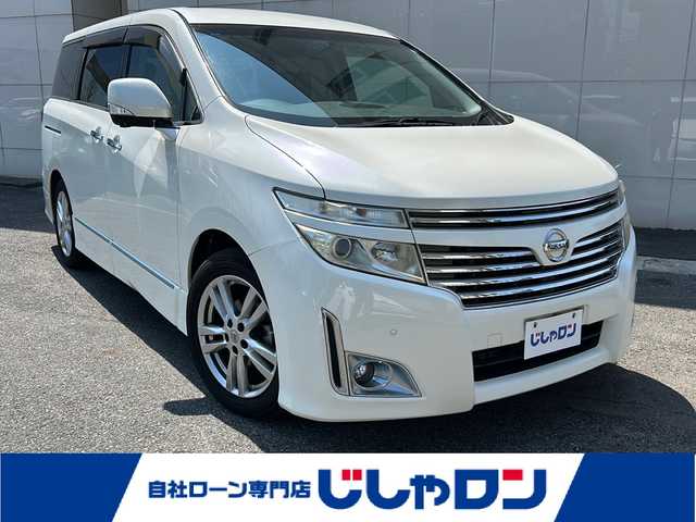 日産 エルグランド 250ハイウェイスター 埼玉県 2011(平23)年 9.3万km ブリリアントホワイトパール (株)IDOMが運営する【じしゃロン熊谷店】の自社ローン専用車両になりますこちらは現金またはオートローンご利用時の価格です。自社ローンご希望の方は別途その旨お申付け下さい/純正ナビ/（フルセグTVCD/Bluetooth/CD/DVD/FM/AM）/ETC/アラウンドビューモニター/両側パワースライドドア/ドライブレコーダー/オットマン/コーナーセンサー/１００V電源/ステアリングリモコン/プッシュスタート/スマートキースペア×１/ロールサンシェード/純正フロアマット/ハーフレザーシート/ドアバイザー/ウインカーミラー/フォグランプ/保証書/車両・ナビ取扱説明書