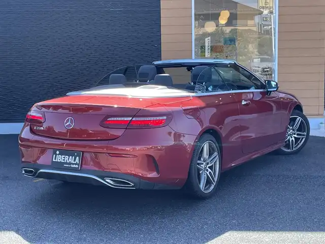 メルセデス・ベンツ Ｅ２００ カブリオレ スポーツ 栃木県 2018(平30)年 2万km ヒヤシンスレッド レーダーセーフティパッケージ/黒革シート/パワーシート/シートヒーター/電動オープン/Burmesterサウンド/エアバランスパッケージ/ヘッドアップディスプレイ/アンビエントライト/ACC/レーンキープアシスト/ブラインドスポット/ナビ/フルセグTV/全方位カメラ/ETC/エアスカーフ/LEDヘッドライト/パークトロニック