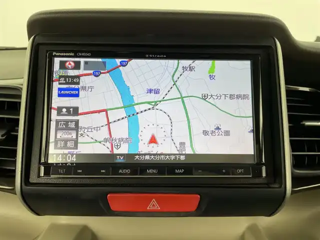 ホンダ Ｎ ＢＯＸ 2トーン SSパッケージ 大分県 2014(平26)年 8.3万km プレミアムブロンズパール 社外SDナビ（CNRE04D）/Bluetooth/CD/DVD/フルセグ/両側パワースライドドア/純正アルミホイル14インチ/純正フロアマット/バックカメラ/アイドリングストップ/プッシュスタート/スマートキー/スペアキー/ベンチシート/ETC/ステアリングスイッチ/取扱説明書