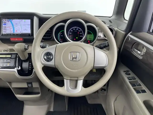 ホンダ Ｎ ＢＯＸ 2トーン SSパッケージ 大分県 2014(平26)年 8.3万km プレミアムブロンズパール 社外SDナビ（CNRE04D）/Bluetooth/CD/DVD/フルセグ/両側パワースライドドア/純正アルミホイル14インチ/純正フロアマット/バックカメラ/アイドリングストップ/プッシュスタート/スマートキー/スペアキー/ベンチシート/ETC/ステアリングスイッチ/取扱説明書