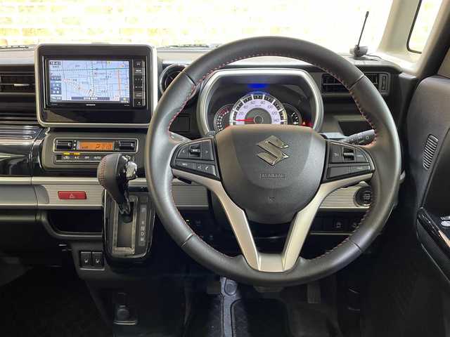 スズキ スペーシア カスタム HYBRID XS ターボ 道東・釧路十勝 2020(令2)年 1.5万km ピュアホワイトP ４WD/マイルドハイブリッド/ターボ/両側パワースライドドア/デュアルセンサーブレーキサポート/車線逸脱警報/誤発進抑制機能/リヤパーキングセンサー/ハイビームアシスト/前席シートヒーター/社外ナビ/（CD/DVD/SD/ワンセグ）/オートエアコン/オートライト/LEDヘッドライト