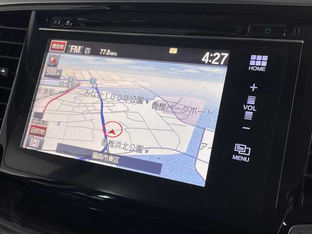 ホンダ オデッセイ アブソルート EX 福岡県 2014(平26)年 7.4万km プレミアムヴィーナスブラックP ＃ETC/＃純正ナビ/＃CD/TV/＃Bluetooth/＃バックカメラ/＃ドアバイザー/＃フォグランプ/＃LEDヘッドライト/＃クルーズコントロール/＃両側パワースライドドア/＃フリップダウンモニター/＃ハーフレザーシート/＃シティブレーキアクティブシステム/＃ウィンカーミラー