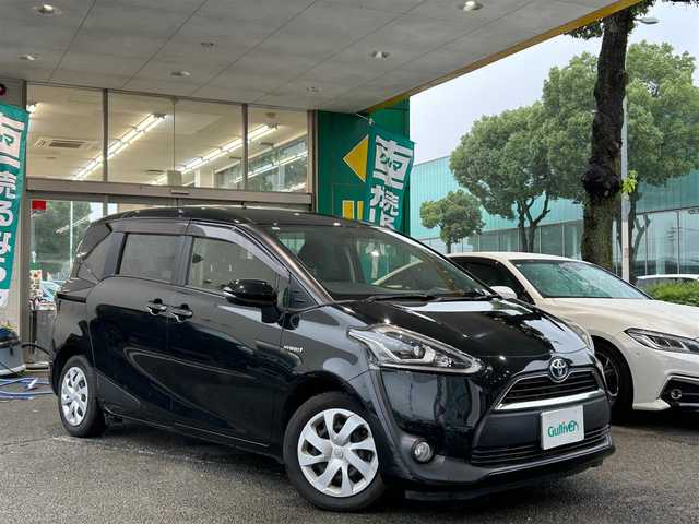 トヨタ シエンタ ハイブリッド G 熊本県 2015(平27)年 7万km ブラックマイカ プッシュスタート/純正ナビ/（CD・DVD・フルセグTV・BTオーディオ・SD）/バックカメラ/ETC/両側パワースライドドア/LEDヘッドライト/オートライト/フォグライト/純正フロアマット/純正ドアバイザー/スマートスペアキー×1本