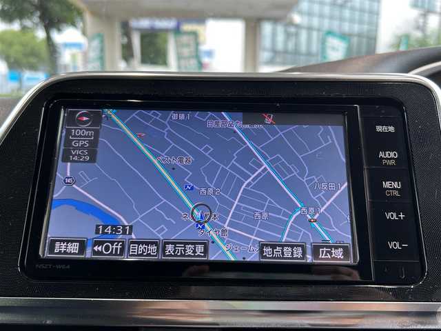 トヨタ シエンタ ハイブリッド G 熊本県 2015(平27)年 7万km ブラックマイカ プッシュスタート/純正ナビ/（CD・DVD・フルセグTV・BTオーディオ・SD）/バックカメラ/ETC/両側パワースライドドア/LEDヘッドライト/オートライト/フォグライト/純正フロアマット/純正ドアバイザー/スマートスペアキー×1本