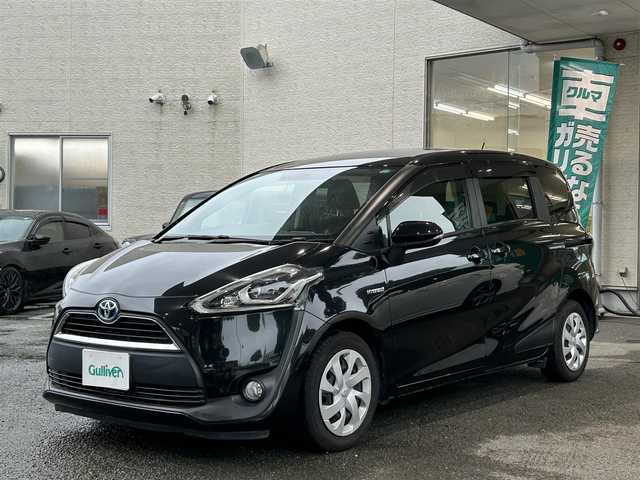 トヨタ シエンタ ハイブリッド G 熊本県 2015(平27)年 7万km ブラックマイカ プッシュスタート/純正ナビ/（CD・DVD・フルセグTV・BTオーディオ・SD）/バックカメラ/ETC/両側パワースライドドア/LEDヘッドライト/オートライト/フォグライト/純正フロアマット/純正ドアバイザー/スマートスペアキー×1本