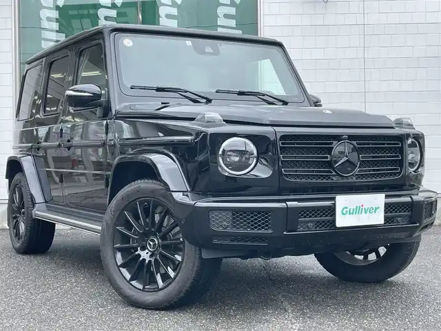 メルセデス・ベンツ ゲレンデヴァーゲン Ｇ４００ｄ AMGライン 新潟県 2023(令5)年 0.8万km オブシディアンブラック マヌファクトゥーアプログラム/ワンオーナー/左ハンドル/白レザーシート/全方位カメラ/バックカメラ/デジタルインナーミラー/クルーズコントロール追従走行/ETC2.0/パワーシートD.N席/シートメモリー運転席・助手席/シートクーラー運転席・助手席/シートヒーター全席/ハンズフリー/Bluetooth/サンルーフ/アイドリングストップ/４WD/LOW　RANGE/メモリナビ/USB入力端子/フルセグテレビ/プッシュスタート/オートライト/スペアキー/パワーウィンドー/ウィンカーミラー/電動格納ミラー/ブラインドスポットモニター