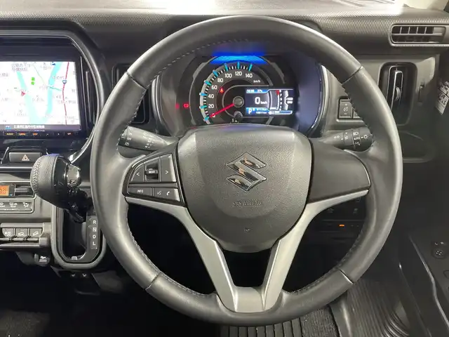 スズキ ハスラー Jスタイル 広島県 2021(令3)年 1.1万km ピュアホワイトパール/ガンメタリック2トーン 純正9型ナビ（DVD/Bluetooth/フルセグTV）/全方位モニター/シートヒーター/衝突軽減ブレーキ/車線逸脱警報/車線逸脱抑制/ハイビームアシスト/誤発進抑制機能/リヤパーキングセンサー/LEDヘッドランプ/純正15インチAW/ETC/USB入力端子