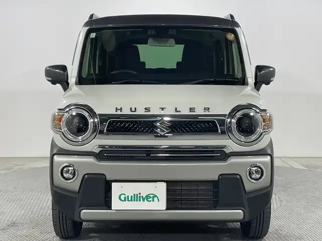 スズキ ハスラー Jスタイル 広島県 2021(令3)年 1.1万km ピュアホワイトパール/ガンメタリック2トーン 純正9型ナビ（DVD/Bluetooth/フルセグTV）/全方位モニター/シートヒーター/衝突軽減ブレーキ/車線逸脱警報/車線逸脱抑制/ハイビームアシスト/誤発進抑制機能/リヤパーキングセンサー/LEDヘッドランプ/純正15インチAW/ETC/USB入力端子