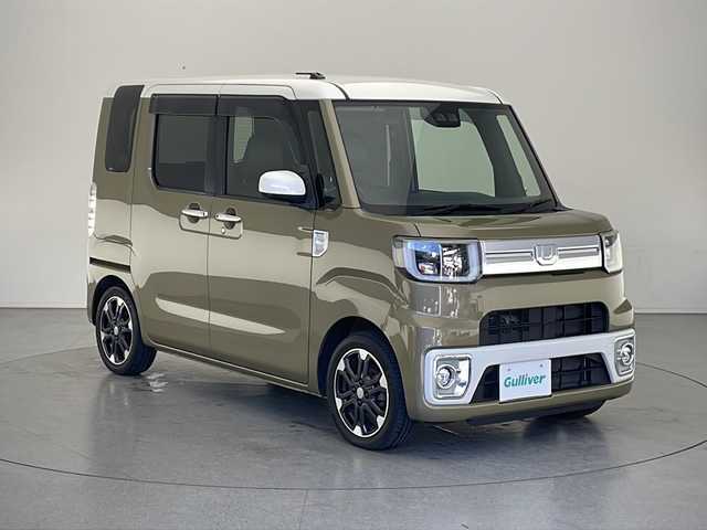 ダイハツ ウェイク G ターボ　レジャーエディション SA Ⅲ 長野県 2018(平30)年 4.7万km パールホワイトⅢ /オフビートカーキM ワンオーナー/ターボ/社外SDナビ　AVIC-RW801/(フルセグ/Bluetooth/CD/DVD）/バックカメラ/両側電動スライドドア/衝突軽減ブレーキ/車線逸脱防止機能/前後コーナーセンサー/革調シートカバー/2列目サンシェード/ドアバイザー/アイドリングストップ/ベンチシート/LEDヘッドライト/取扱説明書/保証書