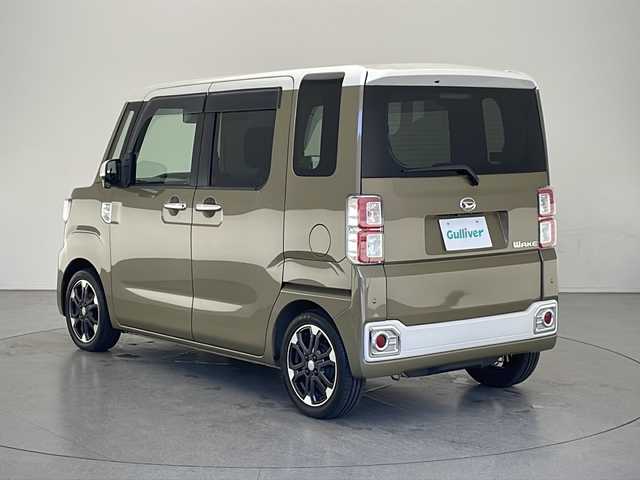 ダイハツ ウェイク G ターボ　レジャーエディション SA Ⅲ 長野県 2018(平30)年 4.7万km パールホワイトⅢ /オフビートカーキM ワンオーナー/ターボ/社外SDナビ　AVIC-RW801/(フルセグ/Bluetooth/CD/DVD）/バックカメラ/両側電動スライドドア/衝突軽減ブレーキ/車線逸脱防止機能/前後コーナーセンサー/革調シートカバー/2列目サンシェード/ドアバイザー/アイドリングストップ/ベンチシート/LEDヘッドライト/取扱説明書/保証書