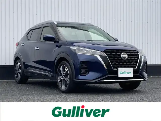日産 キックス X 千葉県 2021(令3)年 5.2万km ダークブルー 純正9インチナビ/(AM/FM/SD/DVD/BT/TV)/アラウンドビューモニター/プロパイロット/ハーフレザーシート/ナビ連動ドライブレコーダー/ブラインドスポットモニター/衝突被害軽減システム/クルーズコントロール/フォグランプ/オートライト/ウィンカーミラー/電動格納ミラー/純正17インチAW/シートヒーター/シートリフター/ステアリングヒーター/プッシュスタート/スマートキー/フロアマット/スペアキー/取扱説明書/保証書/横滑り防止装置/ETC/LEDヘッドライト