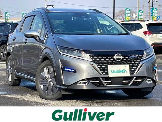 日産 ノート オーテック クロスオーバーFOUR 道央・札幌 2022(令4)年 6万km ダークメタルグレー ４WD/ワンオーナー/純正メーカーナビ/AM/FM/BT/フルセグ/エマージェンシーブレーキ/横滑り防止装置/レーダークルーズコントロール/レーンキープアシスト/クリアランスソナー/パーキングセンサー/アラウンドビューモニター/ビルトインETC2.0/ドライブレコーダー/ハンドル支援/EVMODE/D-MODE/前席シートヒーター/レザーシート/革巻きステアリング/ステアリングリモコン/ハンドルヒーター/置くだけ充電/電動パーキング/オートブレーキホールド/プッシュスタート/スマートキー/LEDヘッドライト/オートライト/フォグランプ/電動格納ミラー/フロアマット/ドアバイザー/スペアキー/純正エンジンスターター/純正AW夏タイヤ積込/195/60/R16/2021年/山5mm