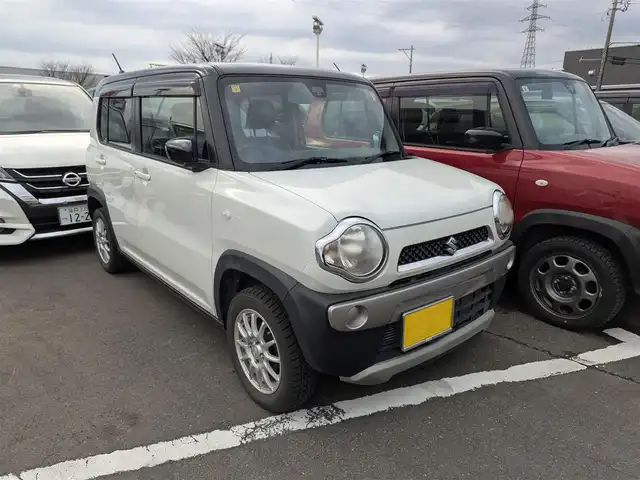 スズキ ハスラー G ターボ 福井県 2014(平26)年 4.5万km パールホワイト/ブラック2トーンルーフ ワンオーナー車/４WD/運転席シートヒーター/衝突被害軽減システム/横滑り防止装置/盗難防止装置/パイオニアカーオーディオ/サマータイヤ積込/アイドリングストップ/純正フロアマット/スマートキー