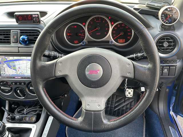 スバル インプレッサ ＷＲＸ STi 岩手県 2003(平15)年 10.9万km WRブルーマイカ 社外SDナビ/フルセグTV/ドライブレコーダー/LEDヘッドライト/キーレスキー/6インチミラーモニター/電動格納ミラー/社外17インチAW/純正ドアバイザー/保証書/取扱説明書