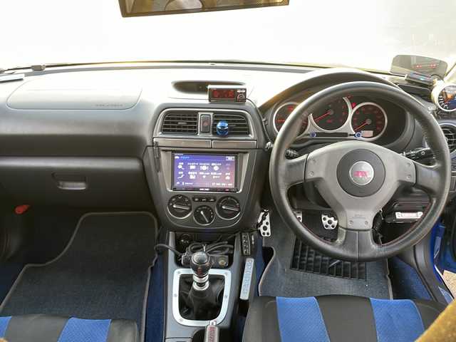 スバル インプレッサ ＷＲＸ STi 岩手県 2003(平15)年 10.9万km WRブルーマイカ 社外SDナビ/フルセグTV/ドライブレコーダー/LEDヘッドライト/キーレスキー/6インチミラーモニター/電動格納ミラー/社外17インチAW/純正ドアバイザー/保証書/取扱説明書