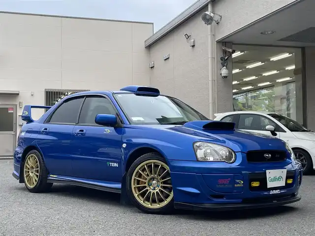 スバル インプレッサ ＷＲＸ STi 和歌山県 2003(平15)年 10.9万km WRブルーマイカ STiリップスポイラー/TEIN 車高調/　（EDFC減衰力調整コントローラー付）/OZ17インチアルミホイール/ガナドールマフラー/STiタワーバー/Defiブーストメーター/I/Cウォータースプレー/C.DIFF/DCCD/社外SDナビ・フルセグTV・CD・DVD/ドライブレコーダー/LEDヘッドライト/キーレスキー/6インチミラーモニター/電動格納ミラー/社外17インチAW/純正ドアバイザー/保証書/取扱説明書