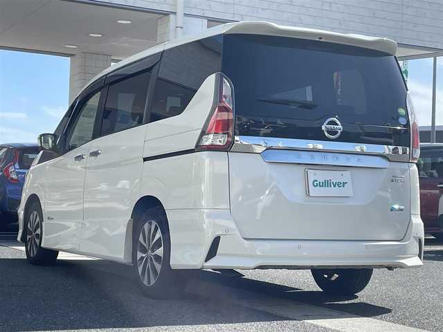 日産 セレナ ハイウェイスター Vセレクション 岡山県 2019(平31)年 4.4万km ブリリアントホワイトパール 登録時走行距離43890キロ/純正SDナビ/AM/FM/Bluetooth/TV/SD/DISC/純正フリップダウンモニター/アラウンドビューモニター/パーキングアシスト/コーナーセンサー/エマージェンシーブレーキ/クルーズコントロール/アイドリングストップ/前後ドライブレコーダー/両側パワースライドドア/LEDヘッドライト/純正16インチAW/プッシュスタート/スマートキー/ETC