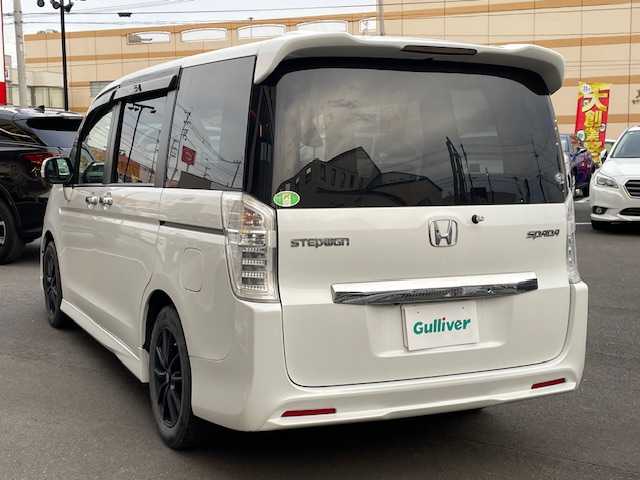 ホンダ ステップワゴン スパーダ Z 宮城県 2014(平26)年 15.7万km ホワイトオーキッドパール 登録時走行距離156640km/SDナビ/バックカメラ/クルーズコントロール/ETC/フォグランプ/社外アルミホイール