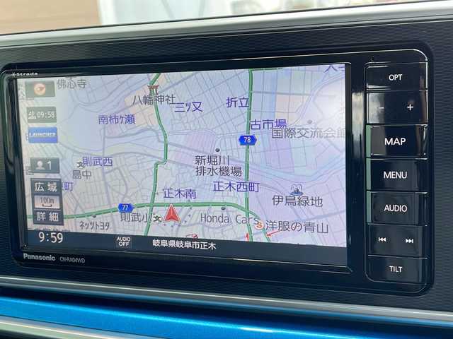 ダイハツ キャスト アクティバ GプライムコレSAⅢ 岐阜県 2018(平30)年 1.3万km スプラッシュブルーM 禁煙車/SDナビ（CN-RA04WD）/AM/FM/CD/DVD/SD/BT /フルセグTV/バックカメラ/衝突軽減ブレーキ/オートライト/オートハイビーム/LEDヘッドライト/フォグランプ/スマートキー/プッシュスタート /スペアキー/純正アルミホイール/ドアバイザー/ステアリングスイッチ