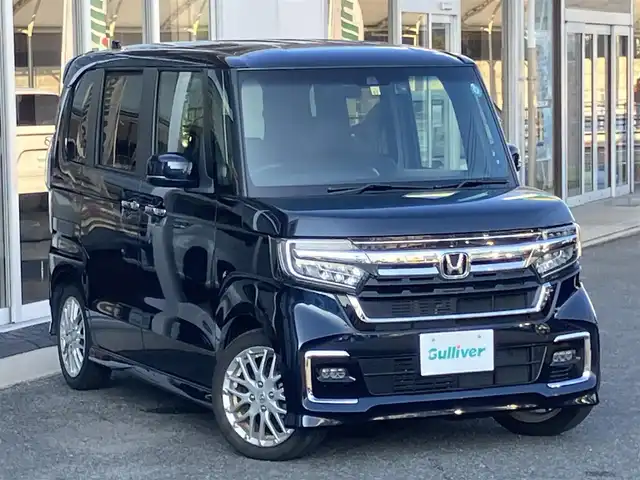 ホンダ Ｎ ＢＯＸ カスタム EX ターボ 山口県 2022(令4)年 3.5万km ミッドナイトブルービームM 純正メモリーナビ＆/フルセグTV&バックカメラ/両側パワースライド/純正フロアマット/純正LEDヘッドライト/純正フォグランプ/純正15インチアルミ/パドルシフト/オートライト/レーダークルーズコントロール/レーンキープアシスト/パーキングセンサー/ETC