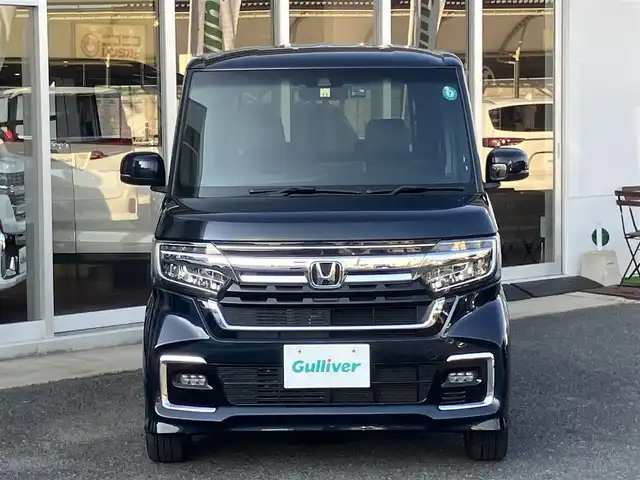 ホンダ Ｎ ＢＯＸ カスタム EX ターボ 山口県 2022(令4)年 3.5万km ミッドナイトブルービームM 純正メモリーナビ＆/フルセグTV&バックカメラ/両側パワースライド/純正フロアマット/純正LEDヘッドライト/純正フォグランプ/純正15インチアルミ/パドルシフト/オートライト/レーダークルーズコントロール/レーンキープアシスト/パーキングセンサー/ETC