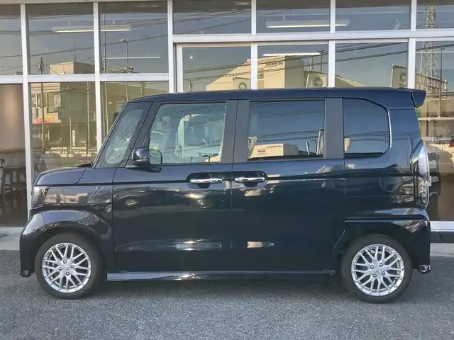 ホンダ Ｎ ＢＯＸ カスタム EX ターボ 山口県 2022(令4)年 3.5万km ミッドナイトブルービームM 純正メモリーナビ＆/フルセグTV&バックカメラ/両側パワースライド/純正フロアマット/純正LEDヘッドライト/純正フォグランプ/純正15インチアルミ/パドルシフト/オートライト/レーダークルーズコントロール/レーンキープアシスト/パーキングセンサー/ETC