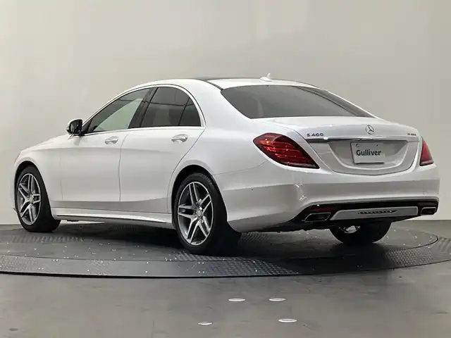 メルセデス・ベンツ Ｓ４００ ハイブリッド AMGライン 愛媛県 2015(平27)年 3.5万km ダイヤモンドホワイト 純正HDDナビ/（CD/DVD/TV/BT）/サンルーフ/バックカメラ　/メモリーシート　/パドルシフト　/レーダークルーズコントロール/社外ドラレコ　/黒レザーシート/全席シートヒーター